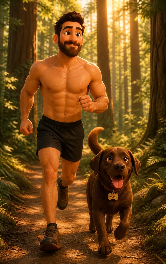 Tom and Koda — another moment